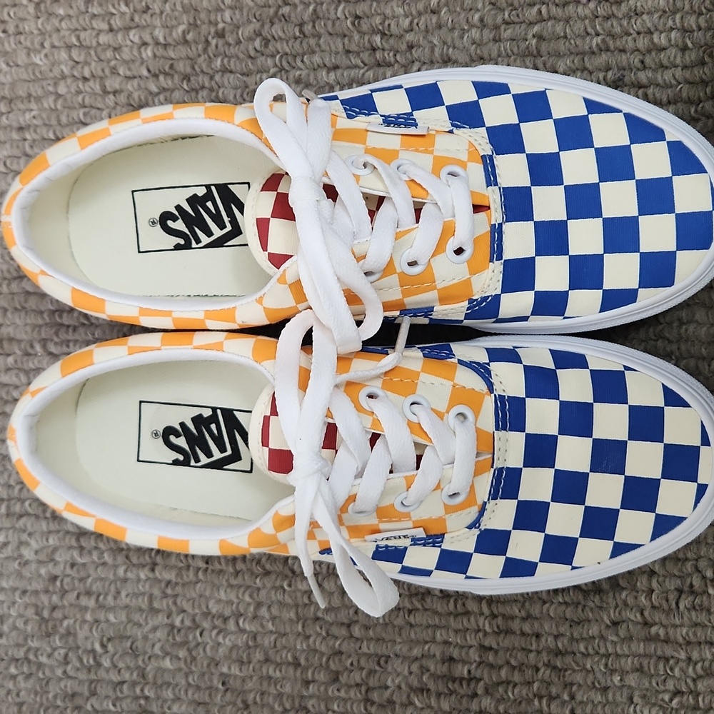 Multi color unisex checker Vans sneakers